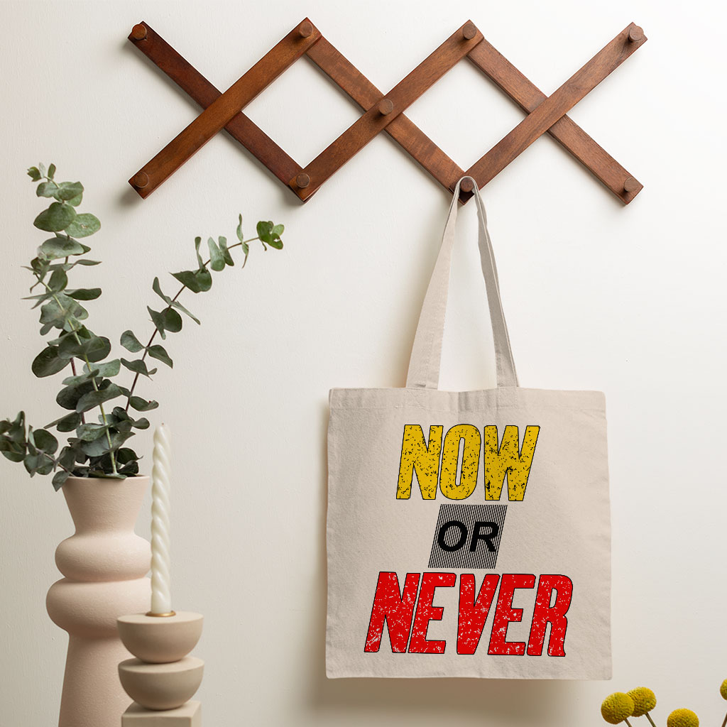 Now Or Never Small Tote Bag - Cool Shopping Bag - Trendy Tote Bag - Image 3