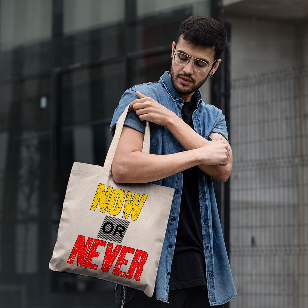 Now Or Never Small Tote Bag - Cool Shopping Bag - Trendy Tote Bag - Image 4