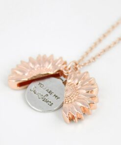 You Are My Sunshine Sunflower Pendant Necklace