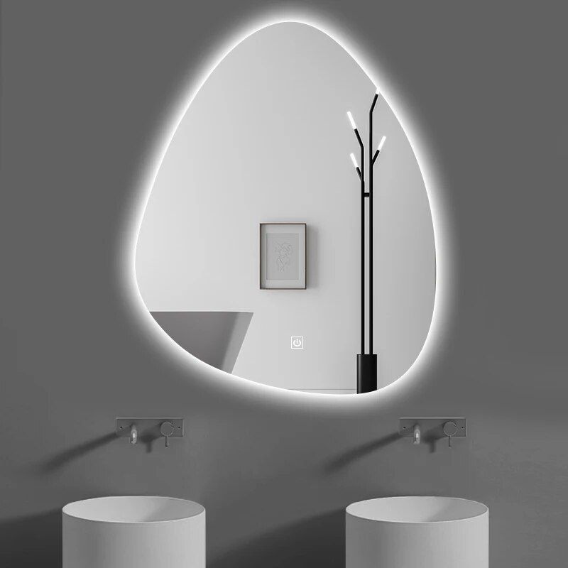 Modern Rectangular Smart LED Bathroom Mirror with Bluetooth Speaker & Adjustable Light - Image 3