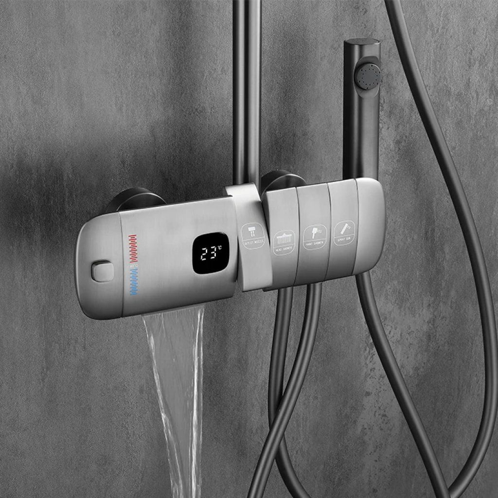 Luxury LED Thermostatic Rain Shower System - Image 5