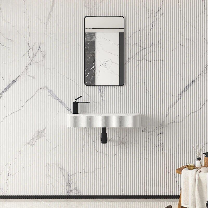 Luxe Wall-Hung Stone Resin Bathroom Basin - Image 6