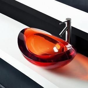 Elegant Oval Resin Wash Basin – Vibrant Countertop Sink for Modern Bathrooms